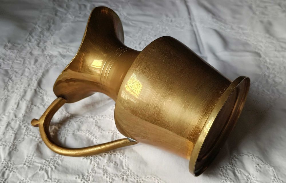 Mosiężny dzbanek/wazon ok. 14 cm