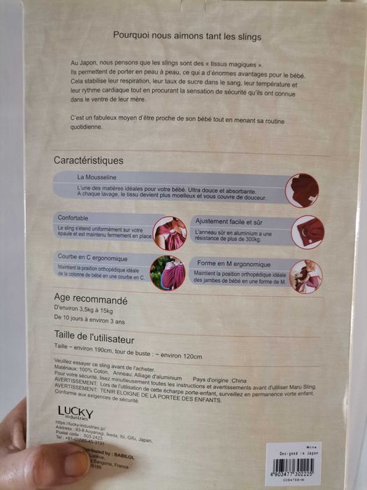 Baby sling ideal para passeio