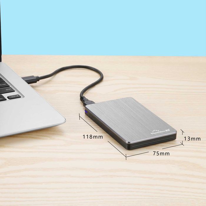 Dysk zewnętrzny 500GB 2,5" USB 3.0 przenośny HDD szary Ultra Slim