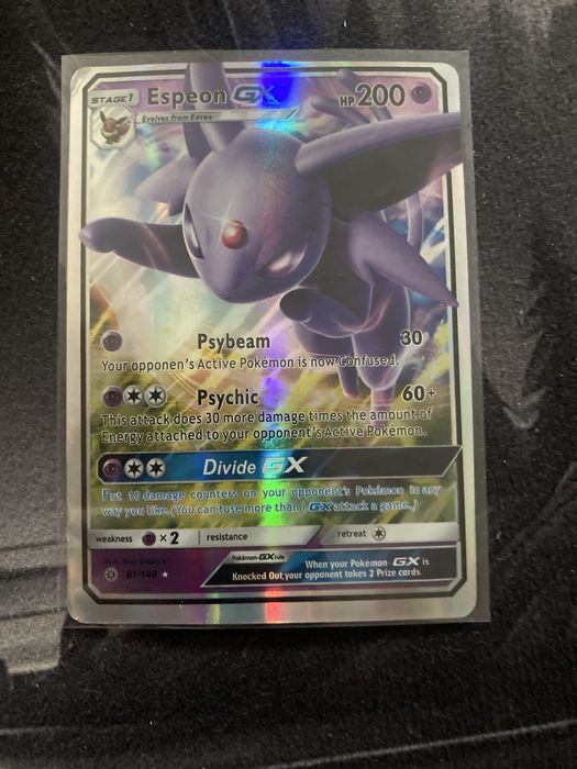 Pokemon Espeon GX 61/149 karta kolekcjonerska Sun & Moon