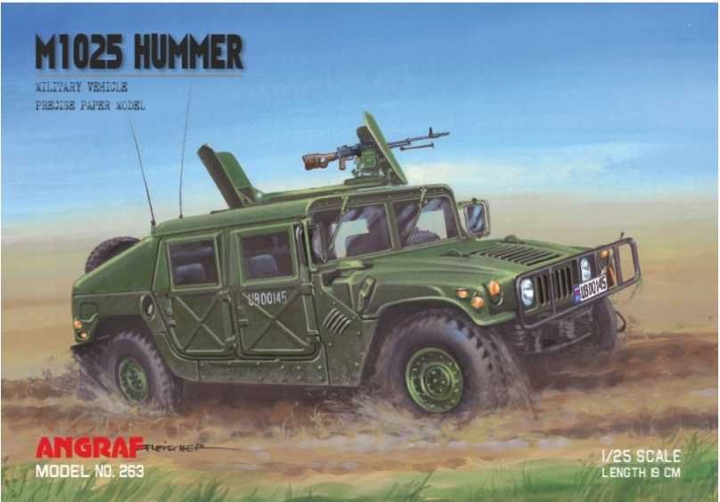 Model kartonowy M1025 Hummer, Angraf Model, 1:25
