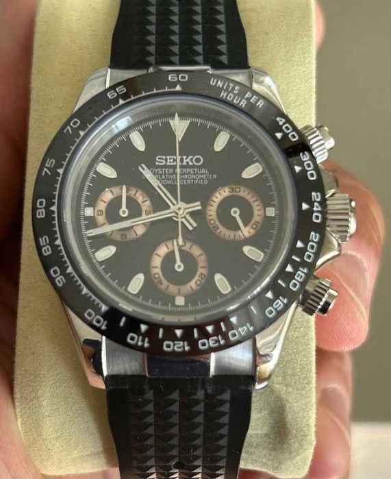 Relógio Seiko Mod - "Daytona" - Meca-Quartz