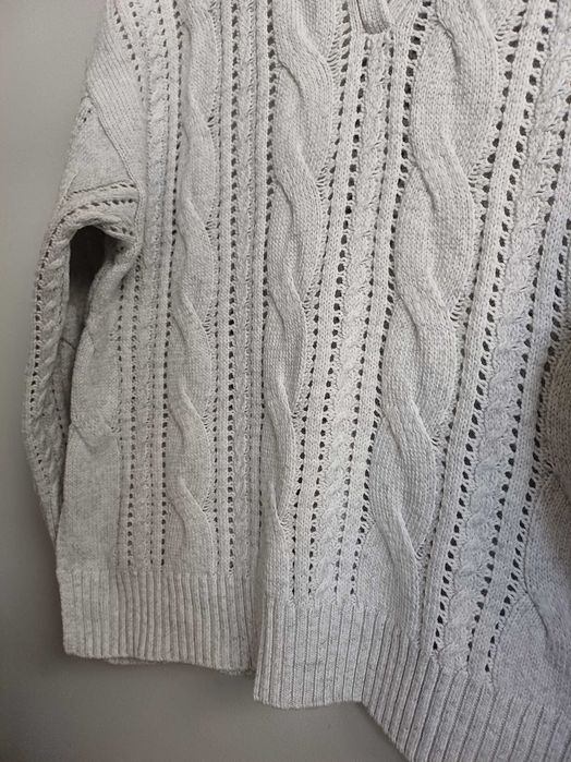 Sweter dziurkowany z kołnierzem sztos r. L/XL
