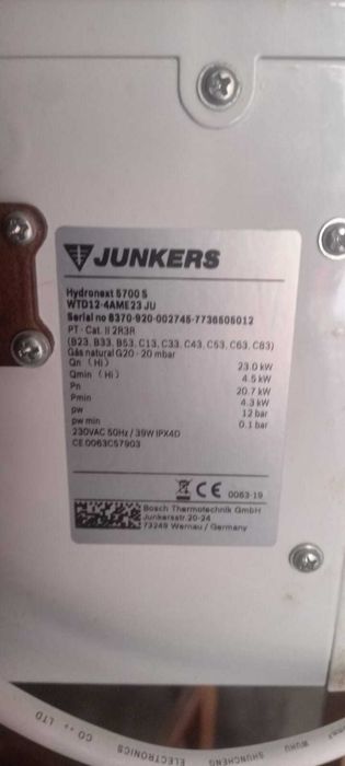 VENDO Esquentador Estanque Junkers