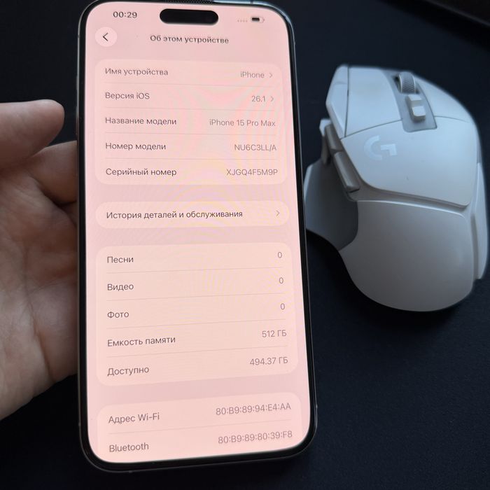 iphone 15promax 512G  2 физ.сим карты. 100%батарея