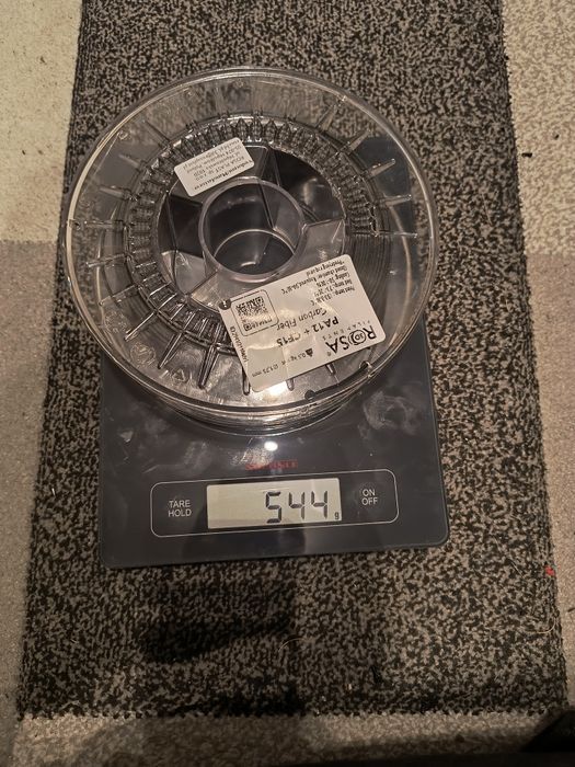 PA12+CF15 filament wzmaciniany włóknem węglowym  Nylon około 300g