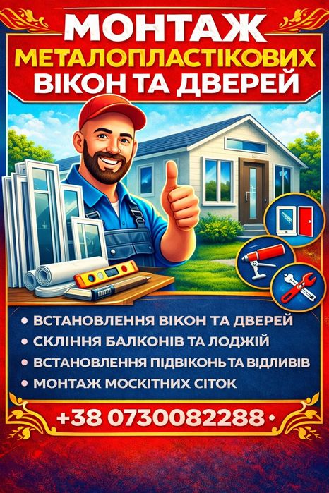 Монтаж вікон та дверей