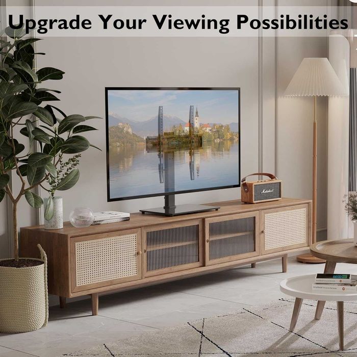 BONTEC ST10-1 stojak uchwyt obrotowy TV 26-55" do 45kg VESA szklany