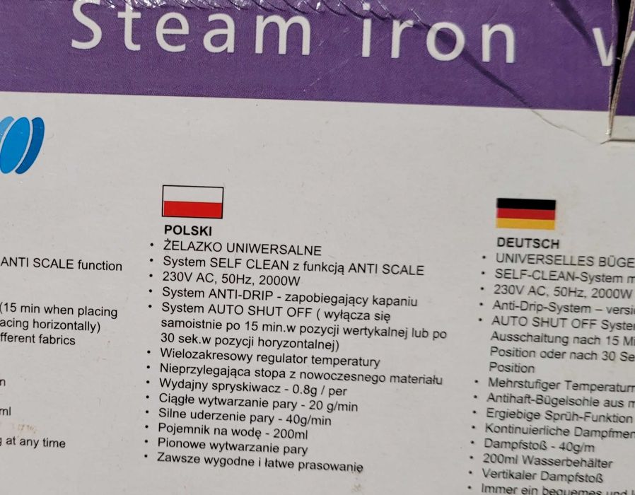 Żelazka EasyTouch ETA-5300 TIFFANY