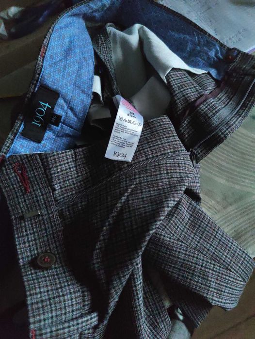 Джинсы брюки 1094 trousers United Kingdom w32 check grey.