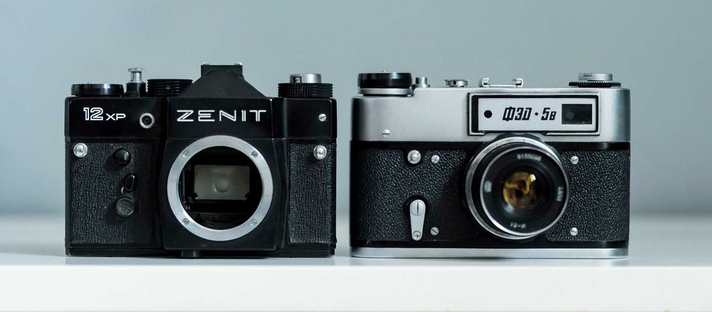 Aparaty Zenit 12XP oraz Fed 5B