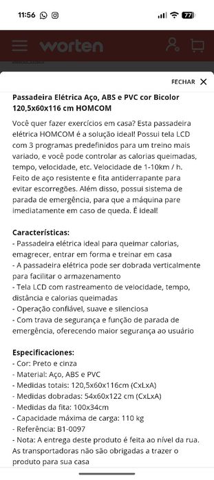 Passadeira Homcom437639169421486082