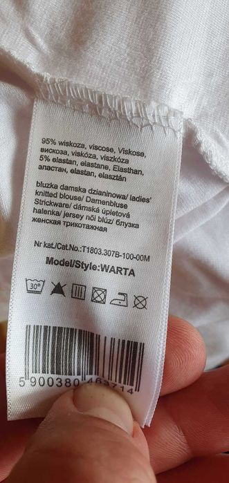 Tatuum WARTA – biała bluzka damska, wiskoza, r. M