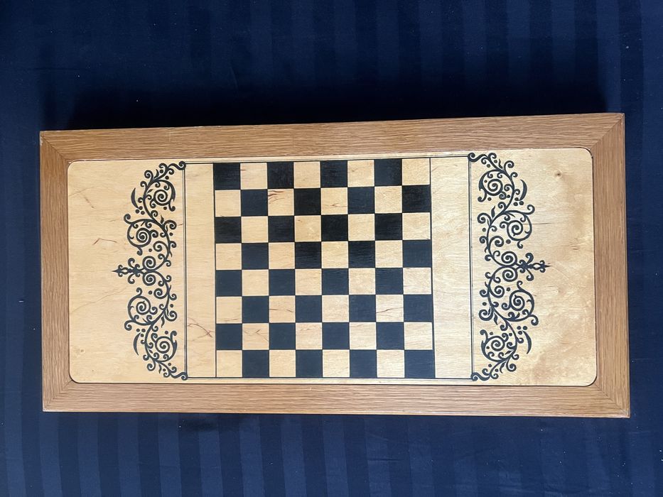 Нарды из натурального дерева с росписью