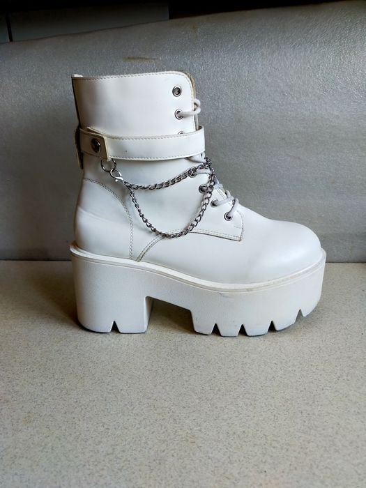 Buty Workery botki kozaki na platformie 39