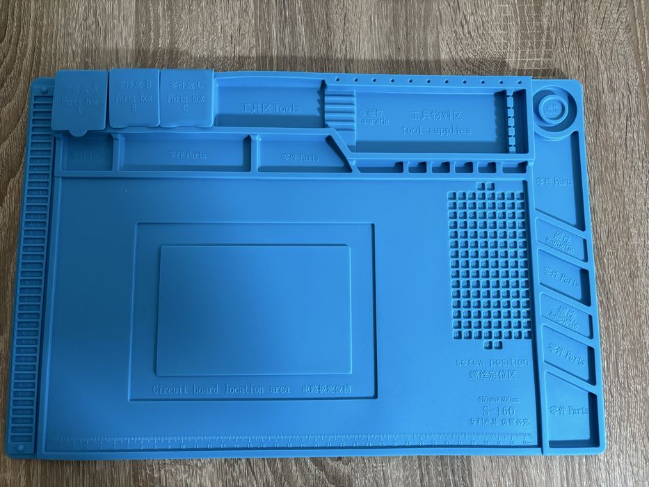 Термостійкий килимок для пайки великий силіконовий коврик  45x30
