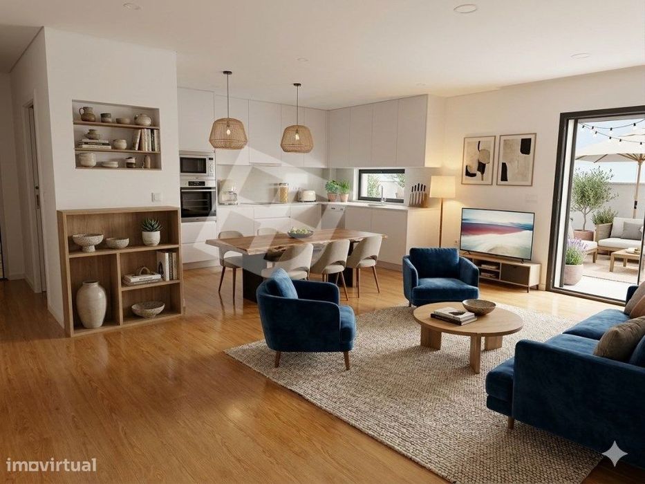 Apartamento T2 com terraço - Centro de Esgueira