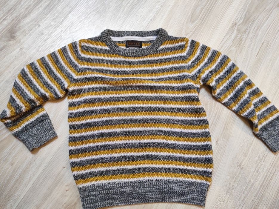 Sweter, musztardowo szary next 82