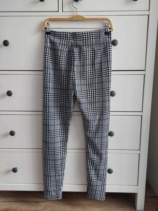 legginsy w kratę shein