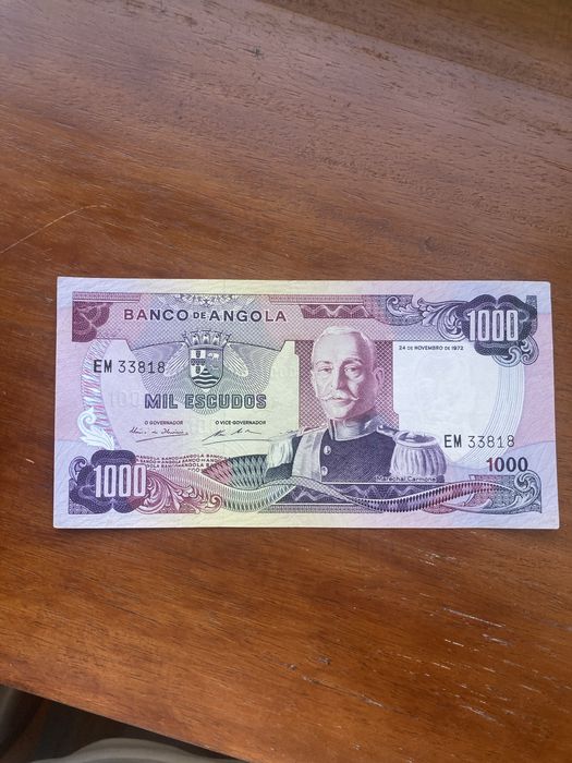 notas angola 500 e 1000 esc 62 / 1000esc carmona 72 / 20 patacas 96
