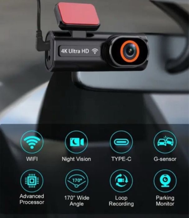 Автореєстратор Discovery 4K Ultra HD з Wi-Fi та нічним баченням