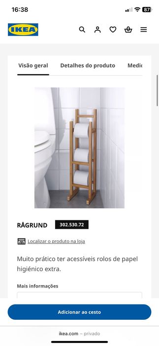 Suporte de toalhas e rolos em bambu