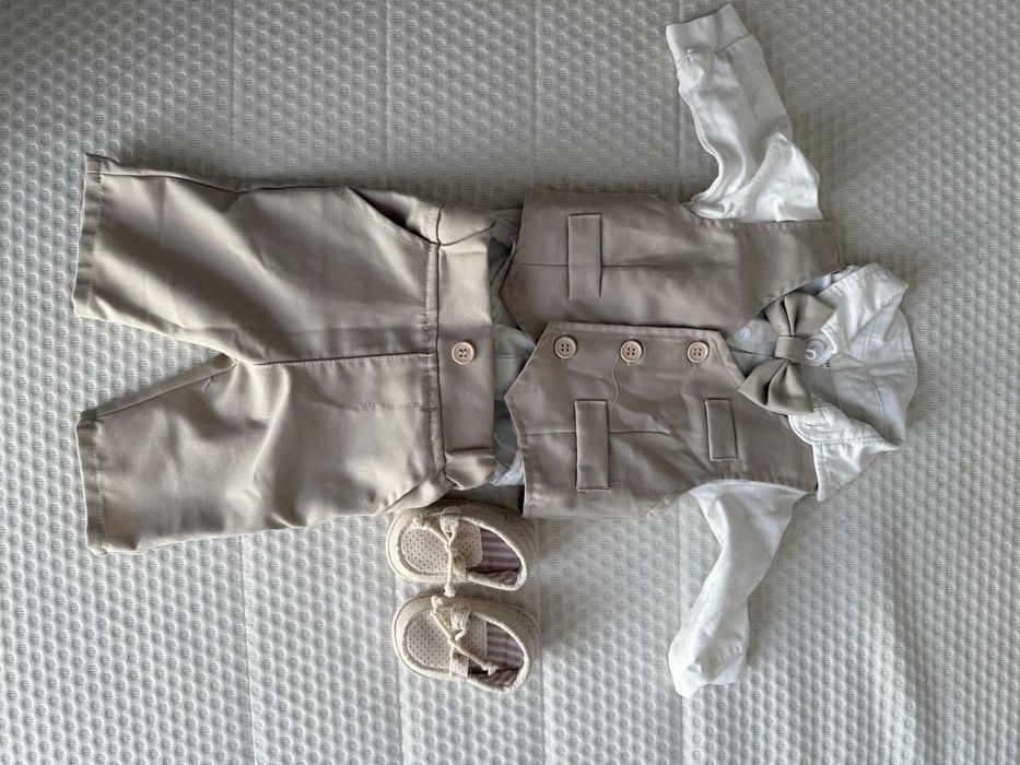 Buciki niemowlęce - beżowe mokasyny