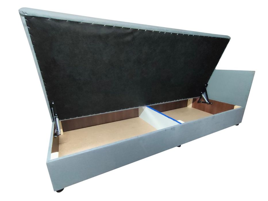 Łóżko , Tapczan  jednoosobowy z pojemnikiem i zaglowiiem