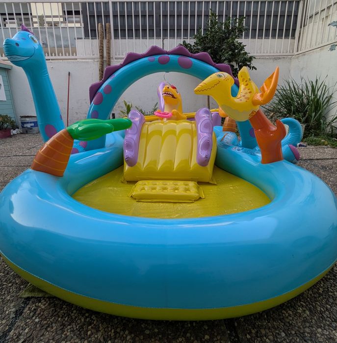 Inflatable Pool with Slide and Shower64552861143681123