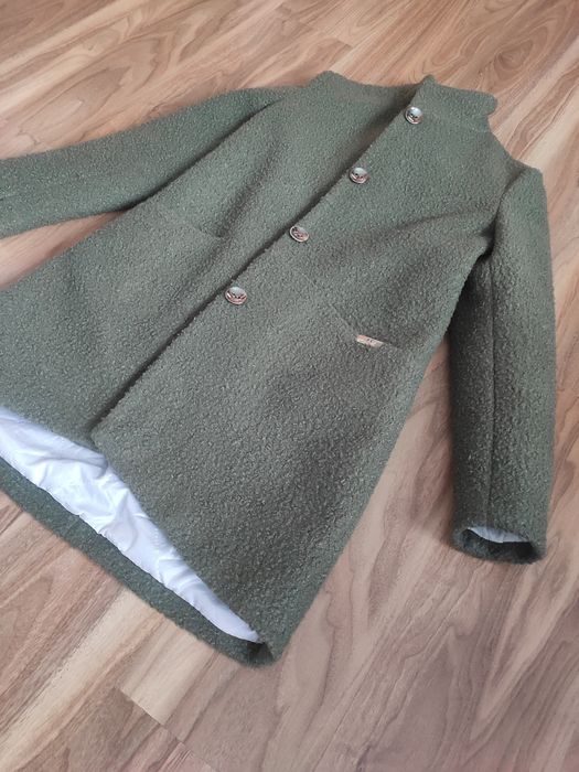 Wiosenny Khaki płaszcz z podszewką
