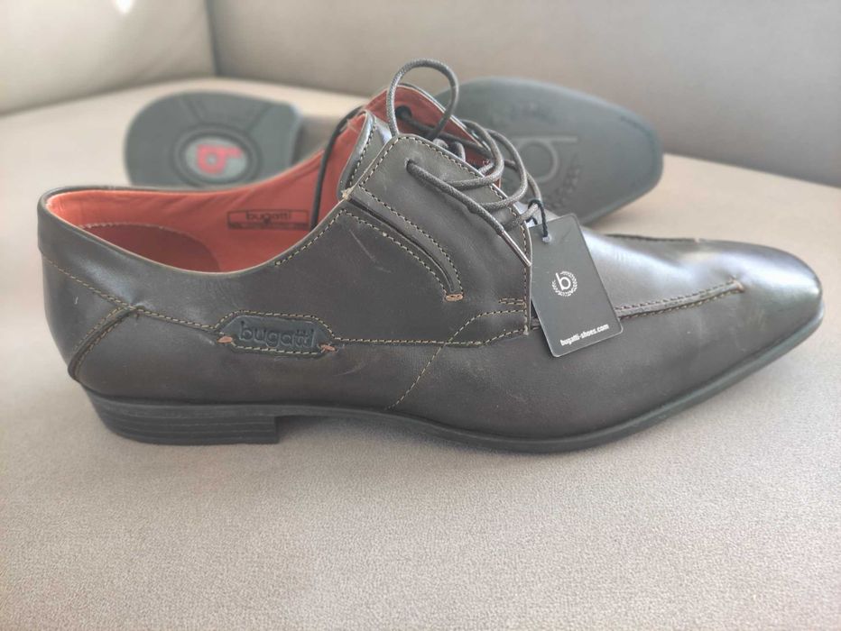Buty Bugatti 46 brązowe – skóra naturalna – nowe, tylko mierzone