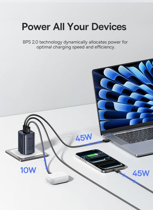 Зарядний пристрій 100W BASEUS PicoGo AE11 - Блок живлення 100Вт