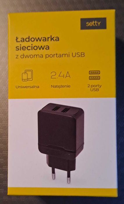 Ładowarka sieciowa dual do smartfonów