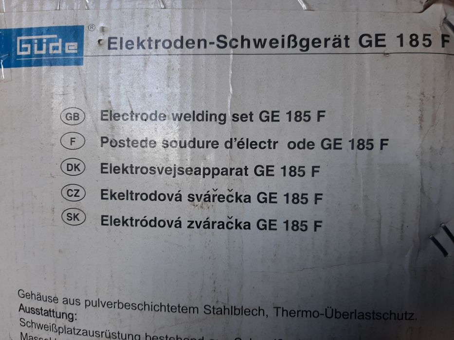 Nowa niemiecka spawarka Gude 185 na 230 i 400 Volt