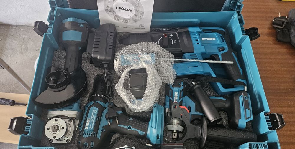 Conjuntos de 4 maquinas profissionais a bateria 128V