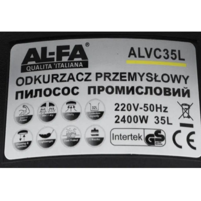 Промышленный пылесос строительный AL-FA ALVC35L 2400W Poland