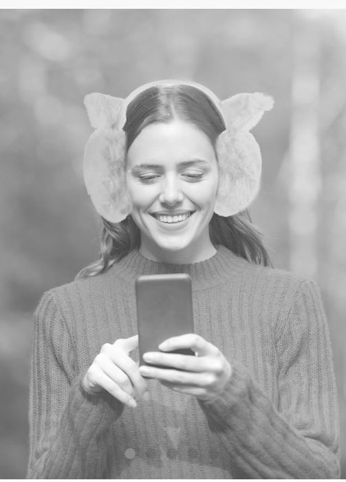 Теплі сірі навушніки з котячими вухами