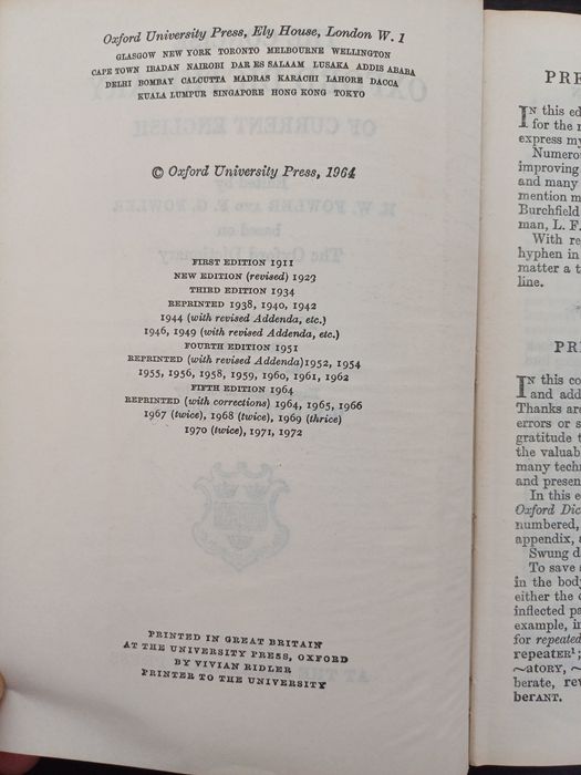 The Concise Oxford Dictionary