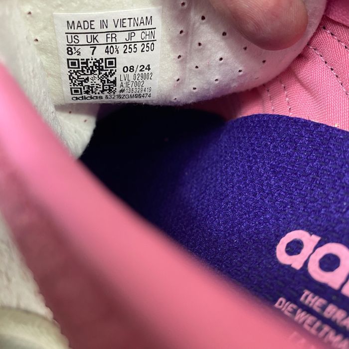 40.5 ie7002 Оригінал нові жіночі кеди adidas gazelle indoor pink