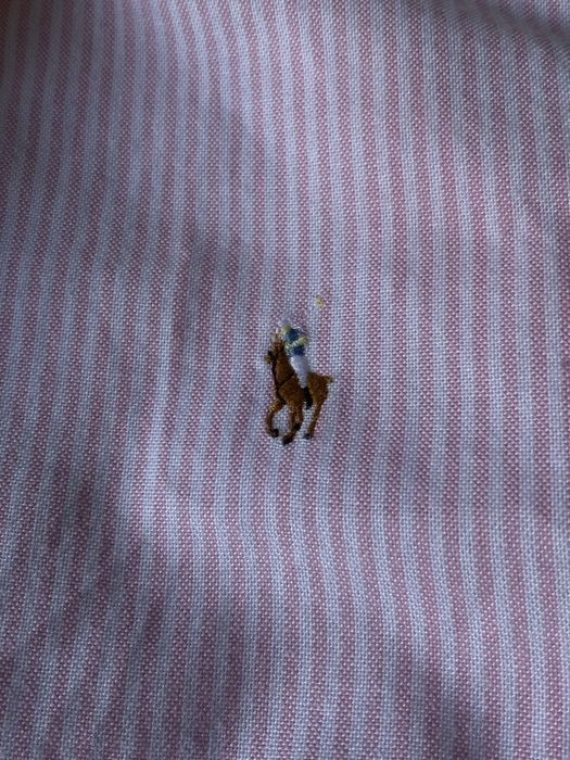 Ralph Lauren Striped Shirt Pink/White рубашка в полоску ральф лаурен