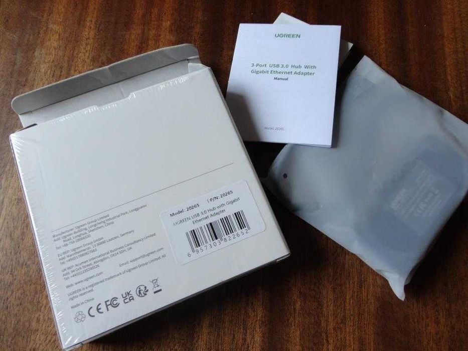 Hub Ugreen USB 3.0 para rede Ethernet 10/100/1000 (RJ45)