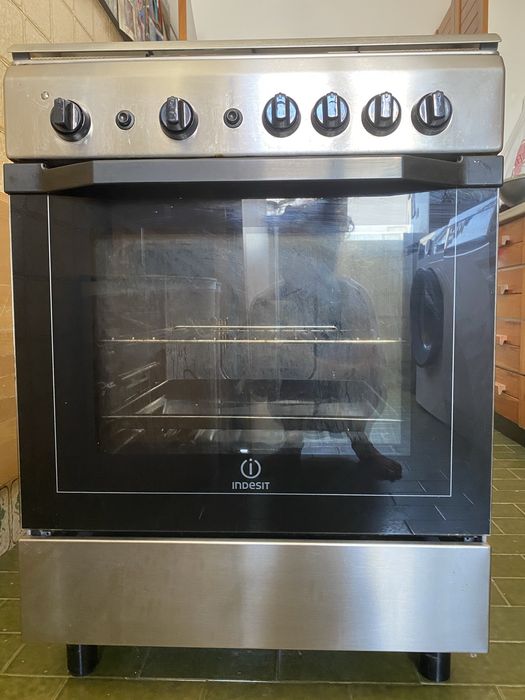 Fogão Indesit I6GG1F(X)/P Inox – 4 Queimadores a Gás + Forno a Gás (60 cm)