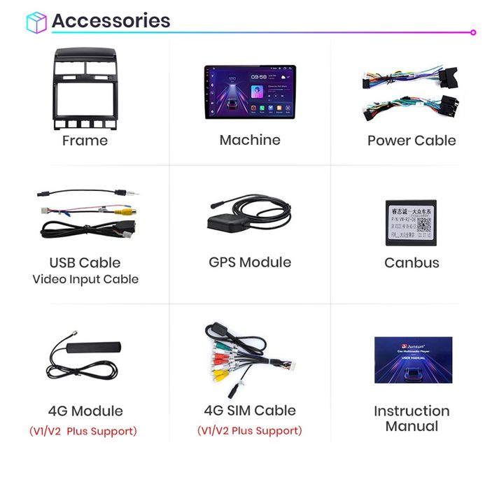 Rádio Android Volkswagen Touareg Carplay GPS wifi Bluetooth 9" NOVO