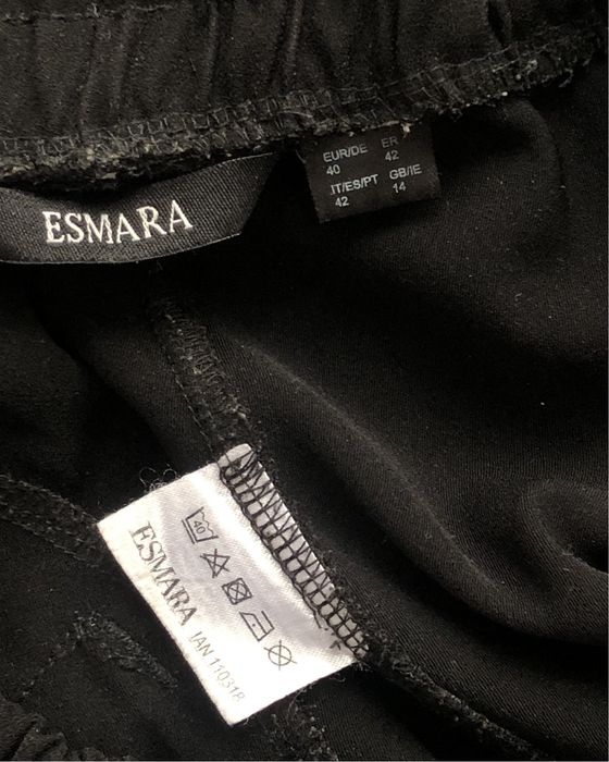 Czarne spodnie damskie Esmera typu cygaretki, rozmiar - małe 40