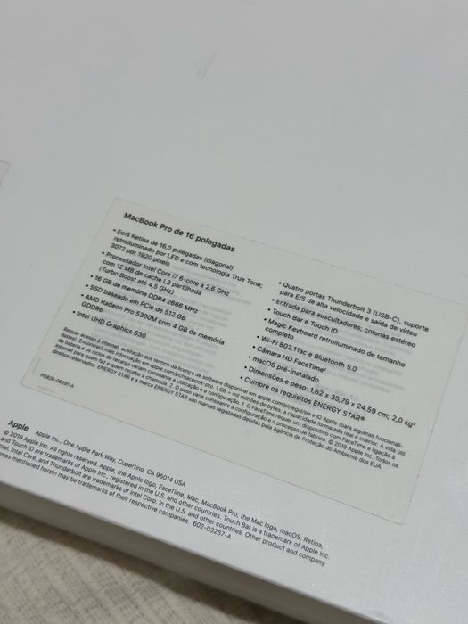 macbook pro 16 2019 i7 16gb ram