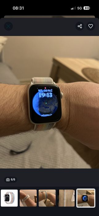 Iwatch SE 2 44 mm niebieski pasek