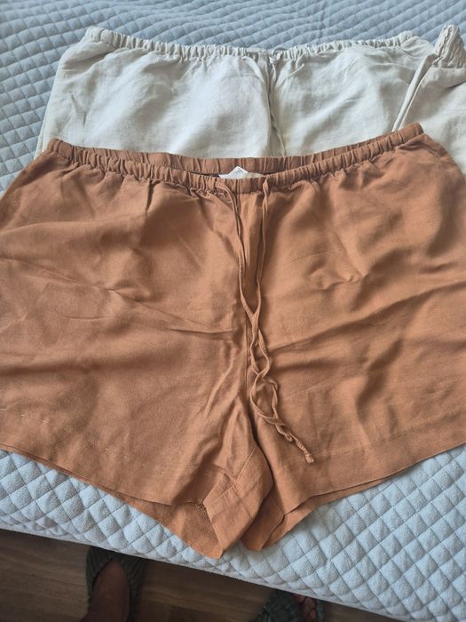 Spodenki krótkie len x 5 i dresowe x 1, h&m r. HL