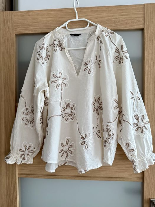 Tunika zara bluzka boho haft