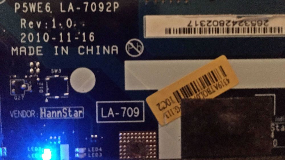 Motherboard Acer Aspire 5253 e outros componentes