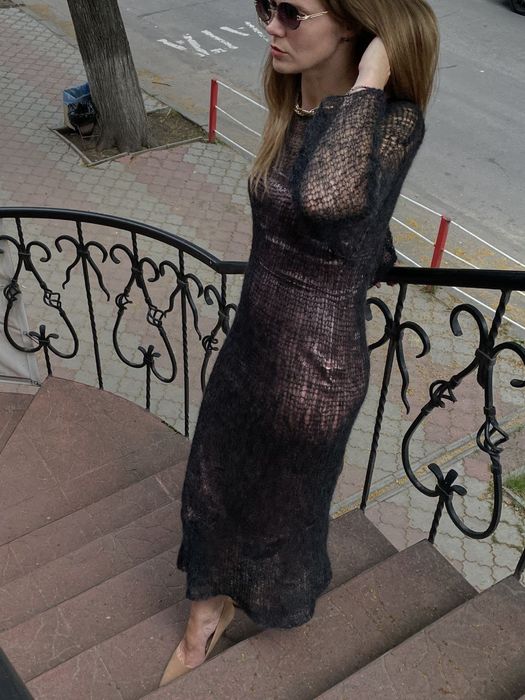 Сукня павутинка чорна мохер італійський